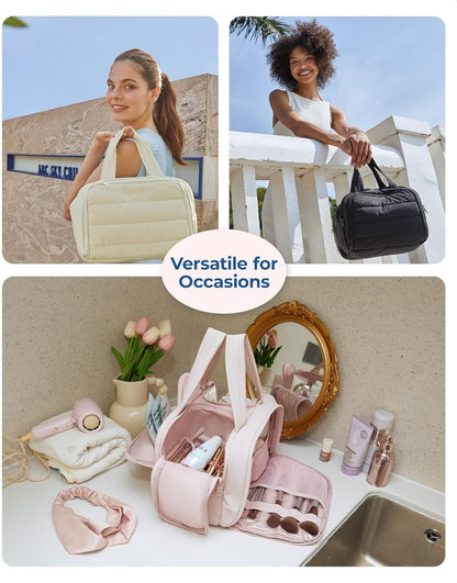 Crush 4-in-1 Puffy Toiletry & Makeup Travel Bag – Large Capacity Multi-Compartment Organizer