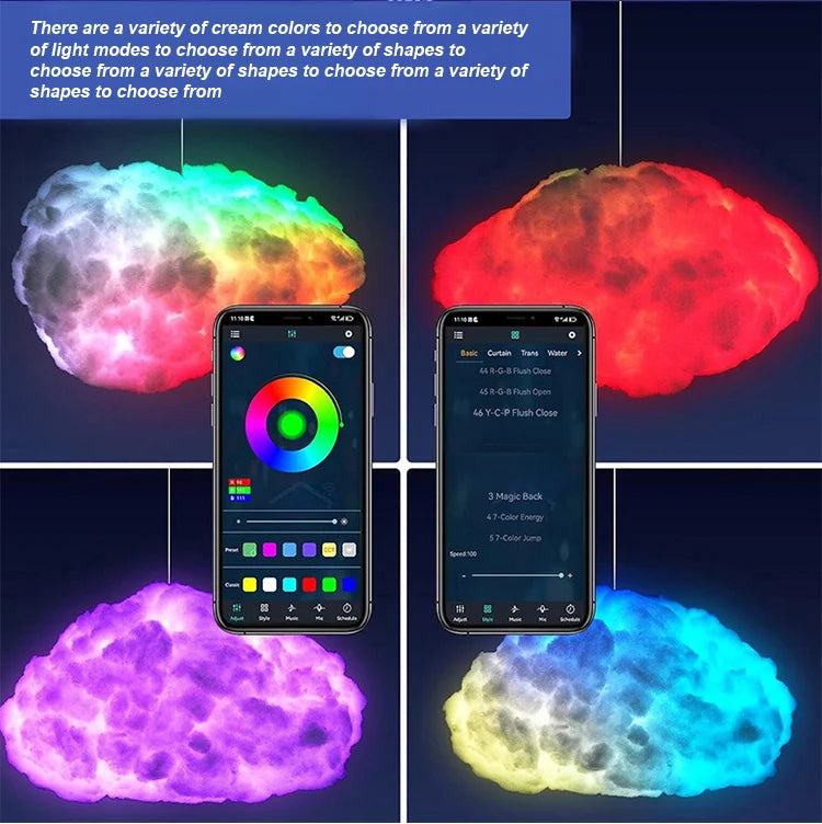 Iridescent Thunder Cloud Lamp – Magical Room Glow