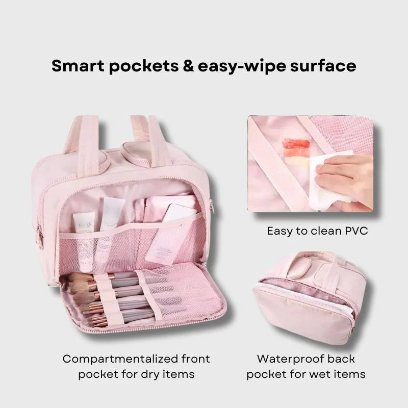 Crush 4-in-1 Puffy Toiletry & Makeup Travel Bag – Large Capacity Multi-Compartment Organizer