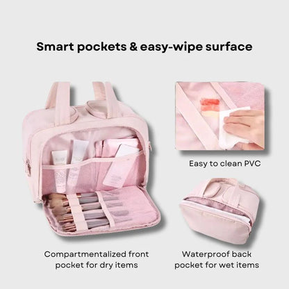 Crush 4-in-1 Puffy Toiletry & Makeup Travel Bag – Large Capacity Multi-Compartment Organizer