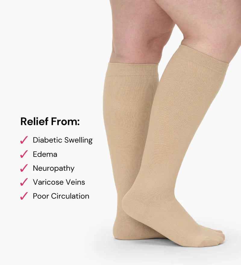 Wide Compression Socks For Pain Relief