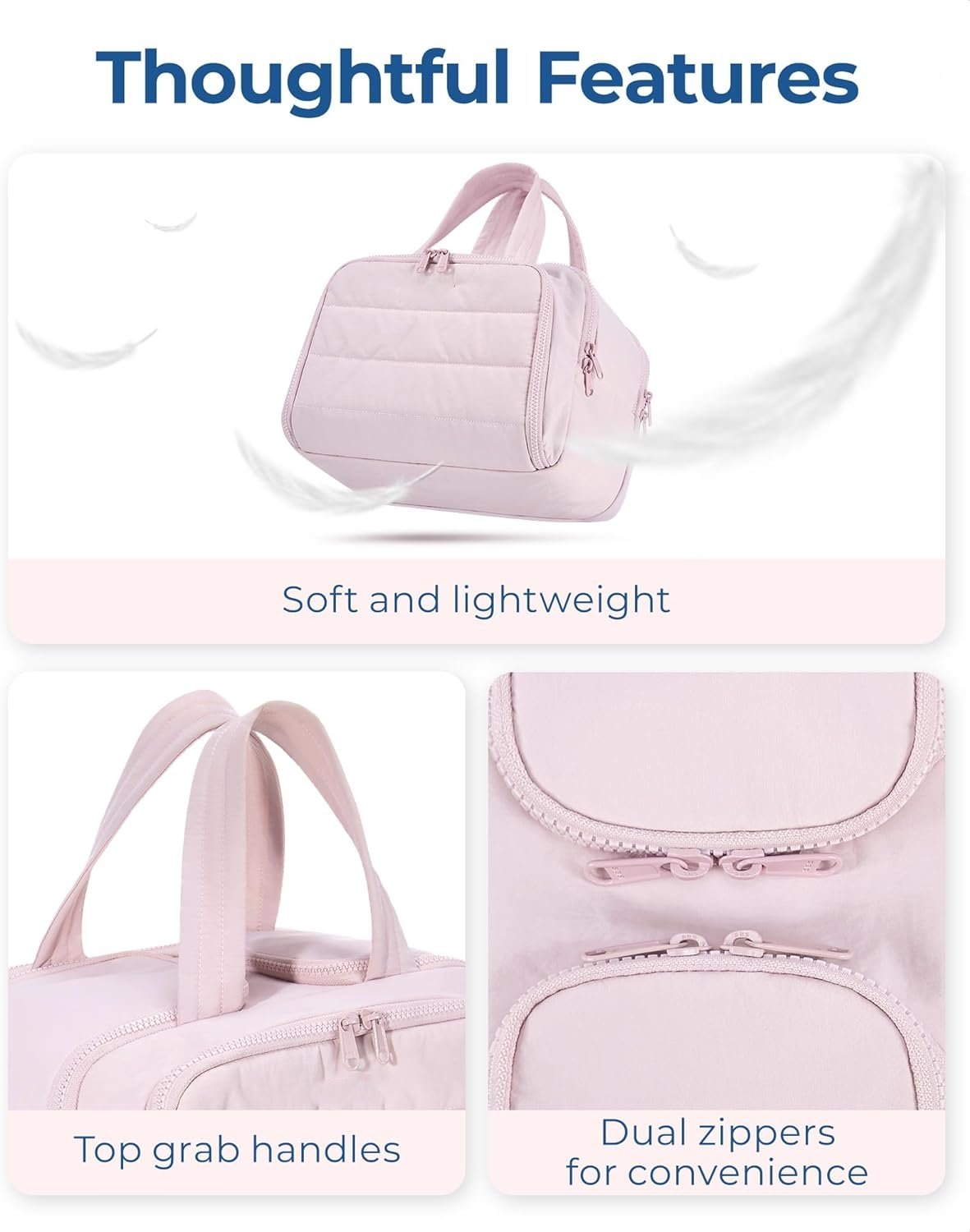 Crush 4-in-1 Puffy Toiletry & Makeup Travel Bag – Large Capacity Multi-Compartment Organizer