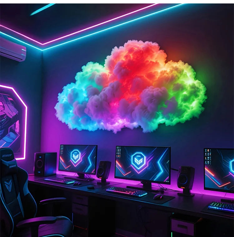 Iridescent Thunder Cloud Lamp – Magical Room Glow
